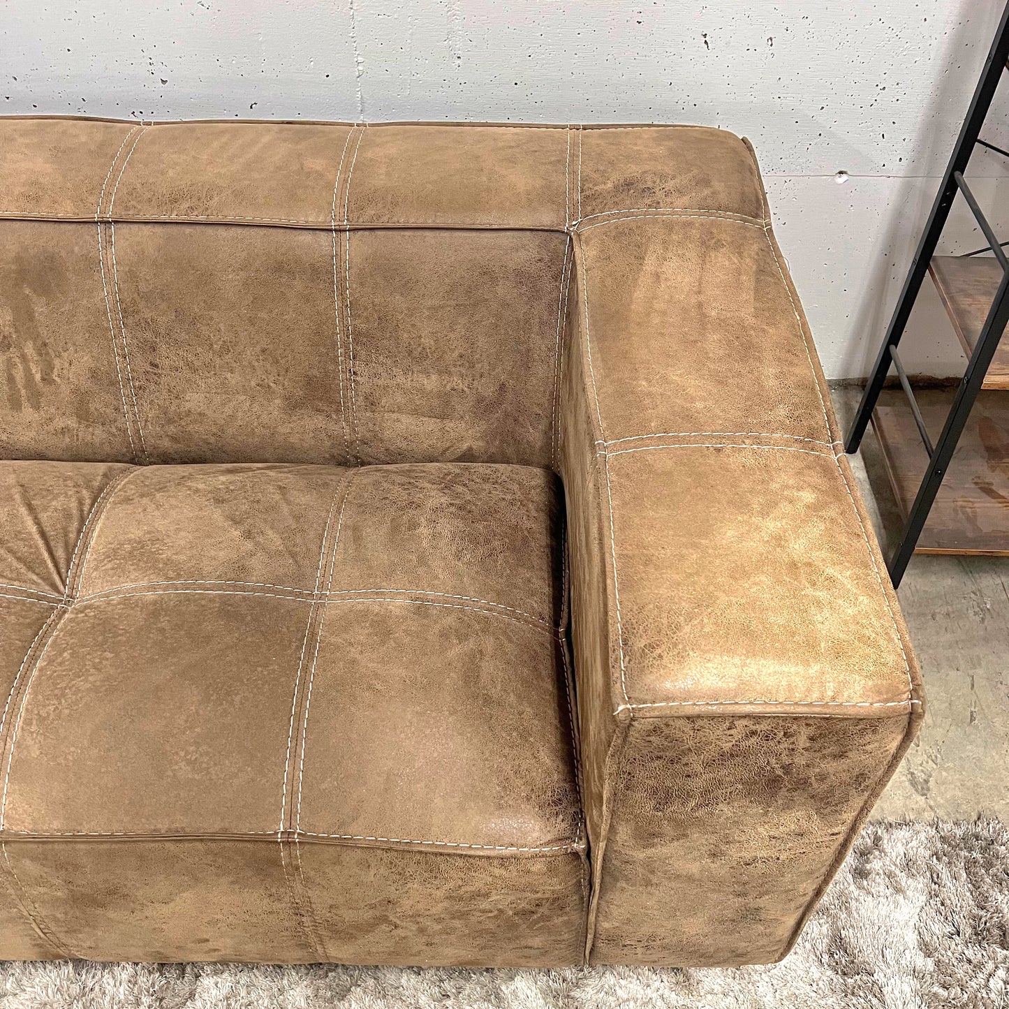 Cigar sofa. Microfiber mcm couch