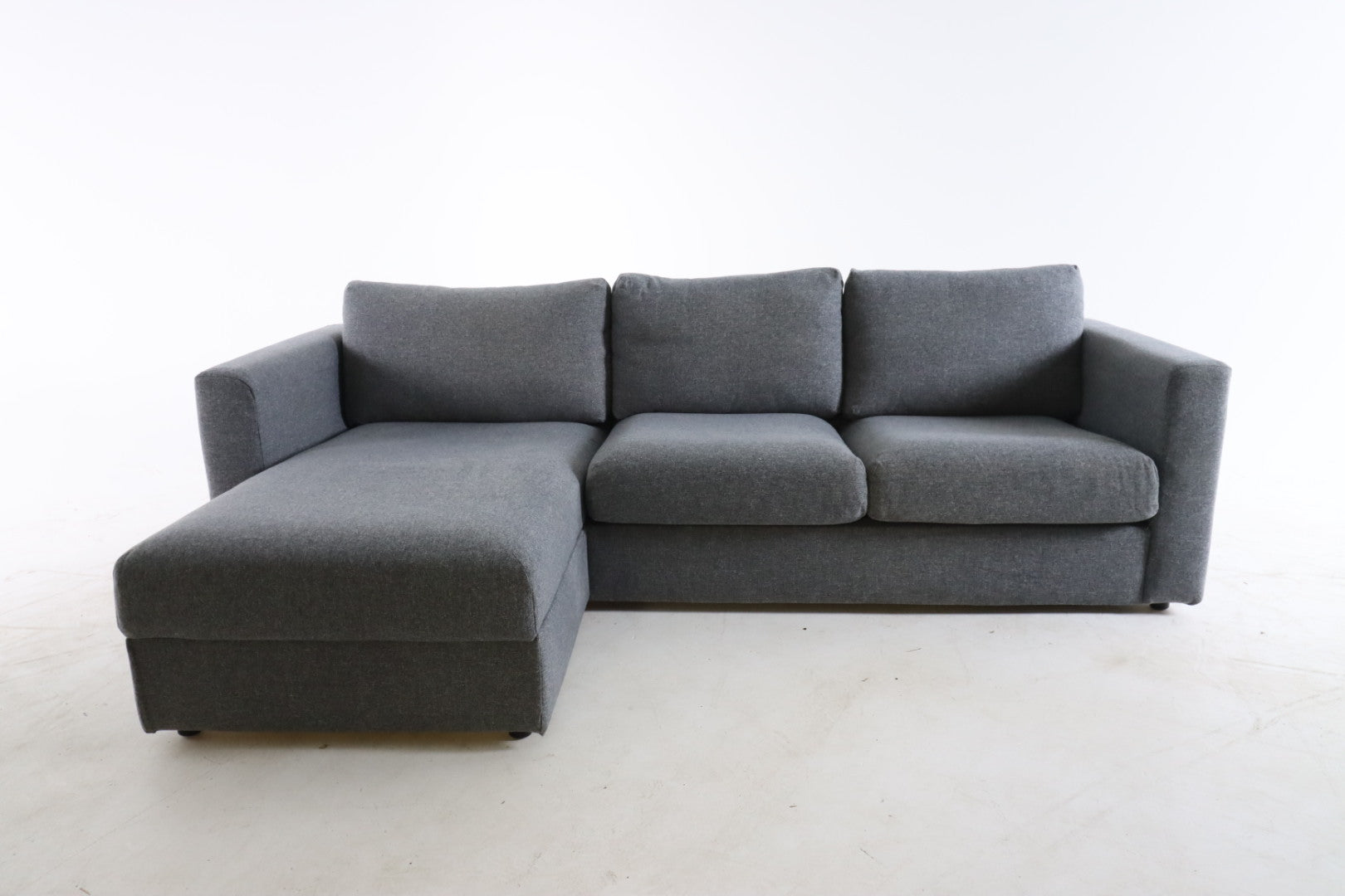 Ikea Finnala sectional. Grey L shaped sofa couch