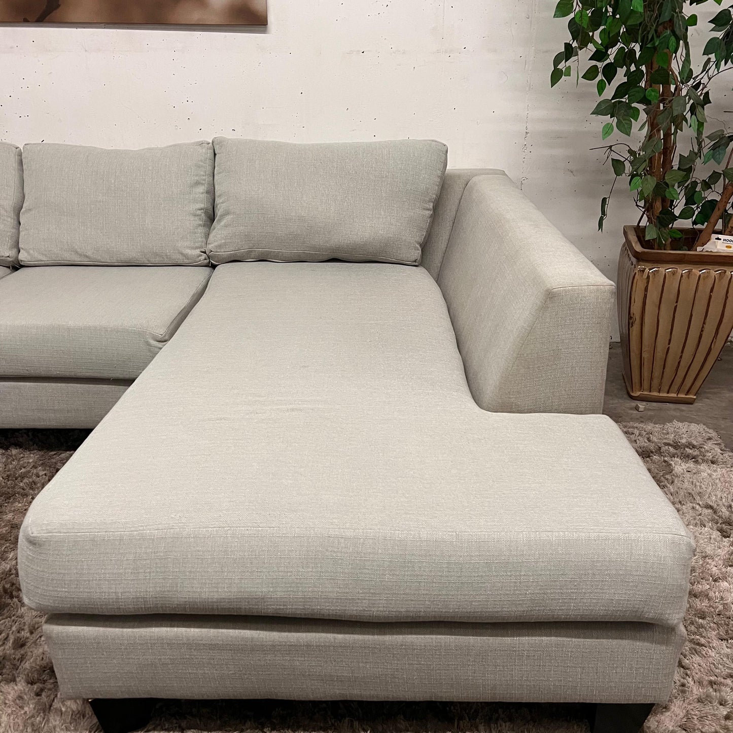 Stylus custom made sectional. L shaped sofa couch.