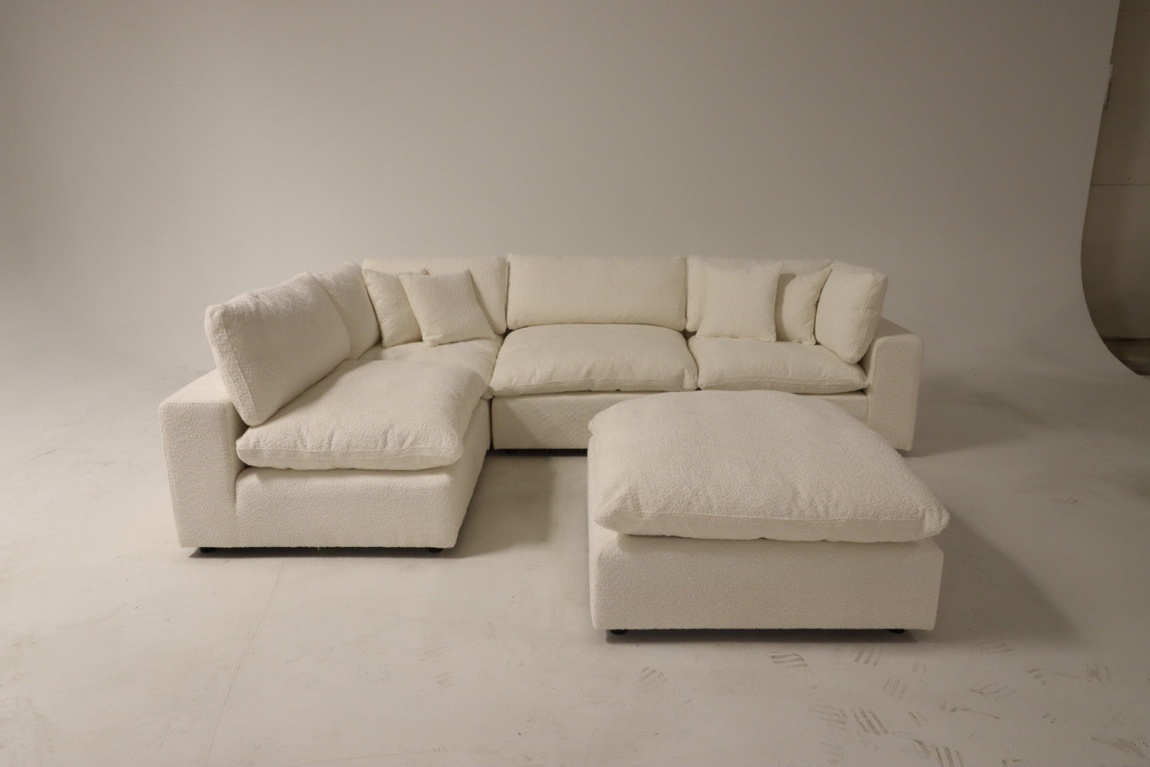 Cloud Modular Sectional – White Bouclé