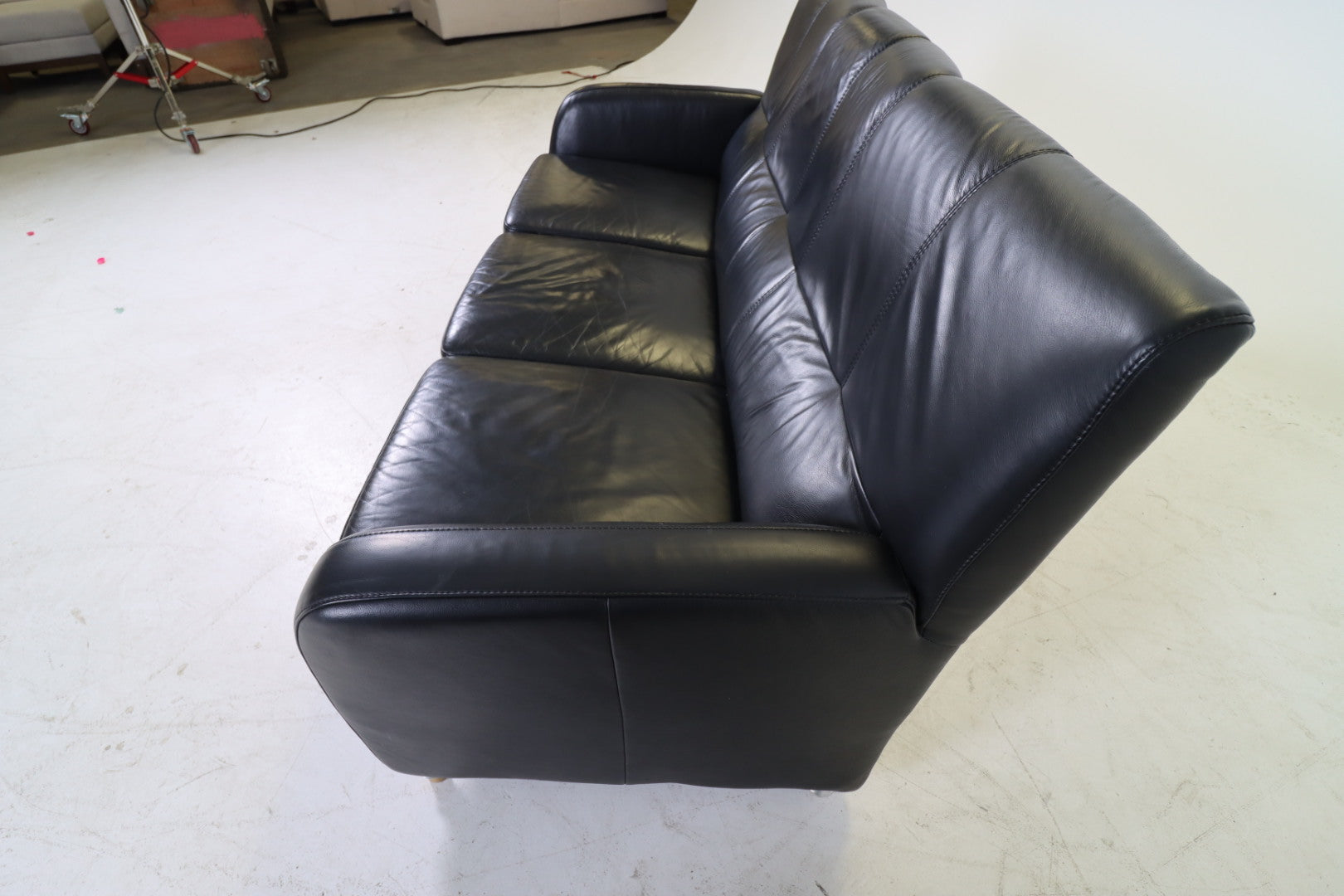 Genuine leather sofa set. Sofa and loveseat couch set.