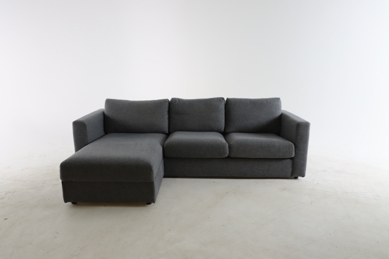 Ikea Finnala sectional. Grey L shaped sofa couch