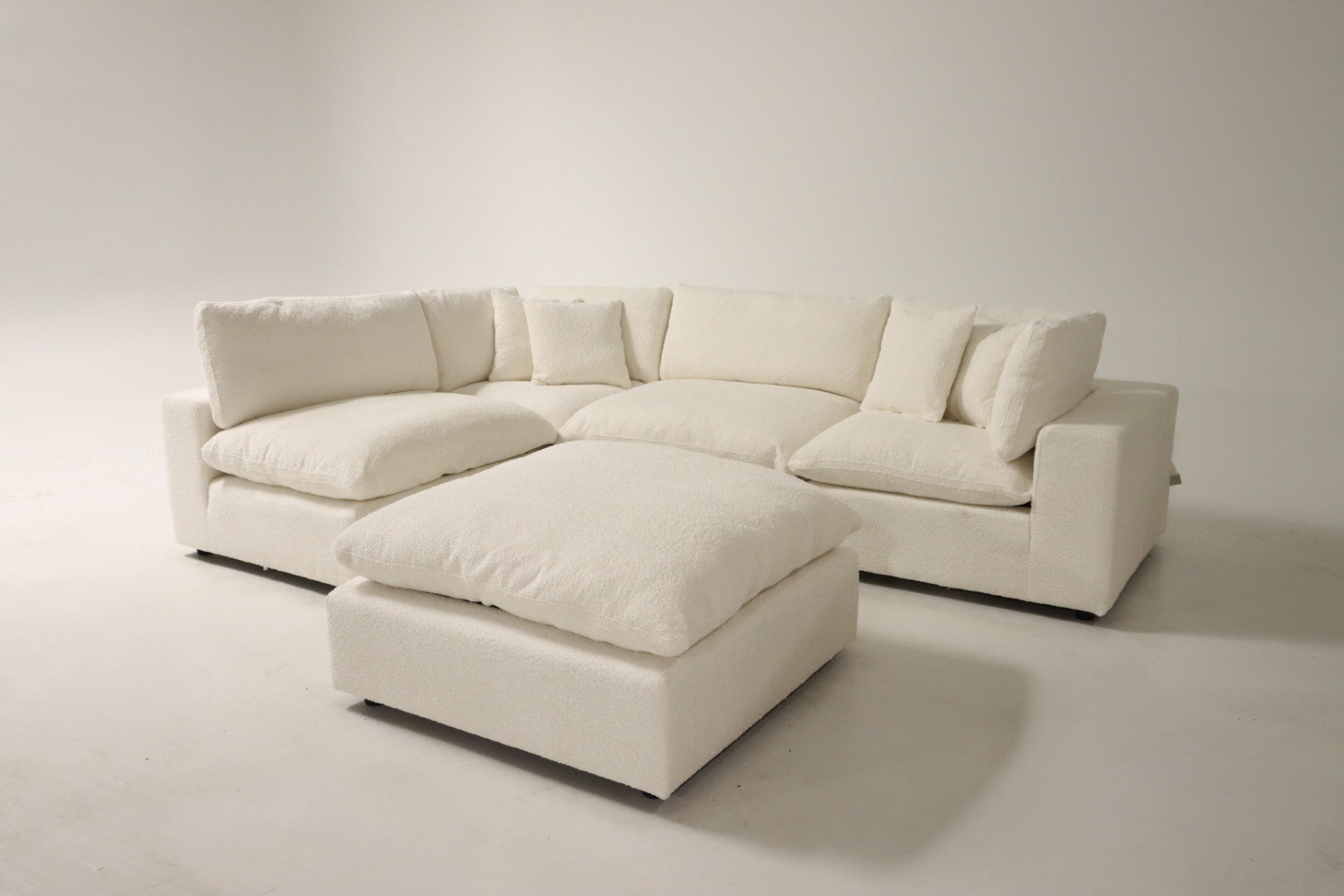 Cloud Modular Sectional – White Bouclé