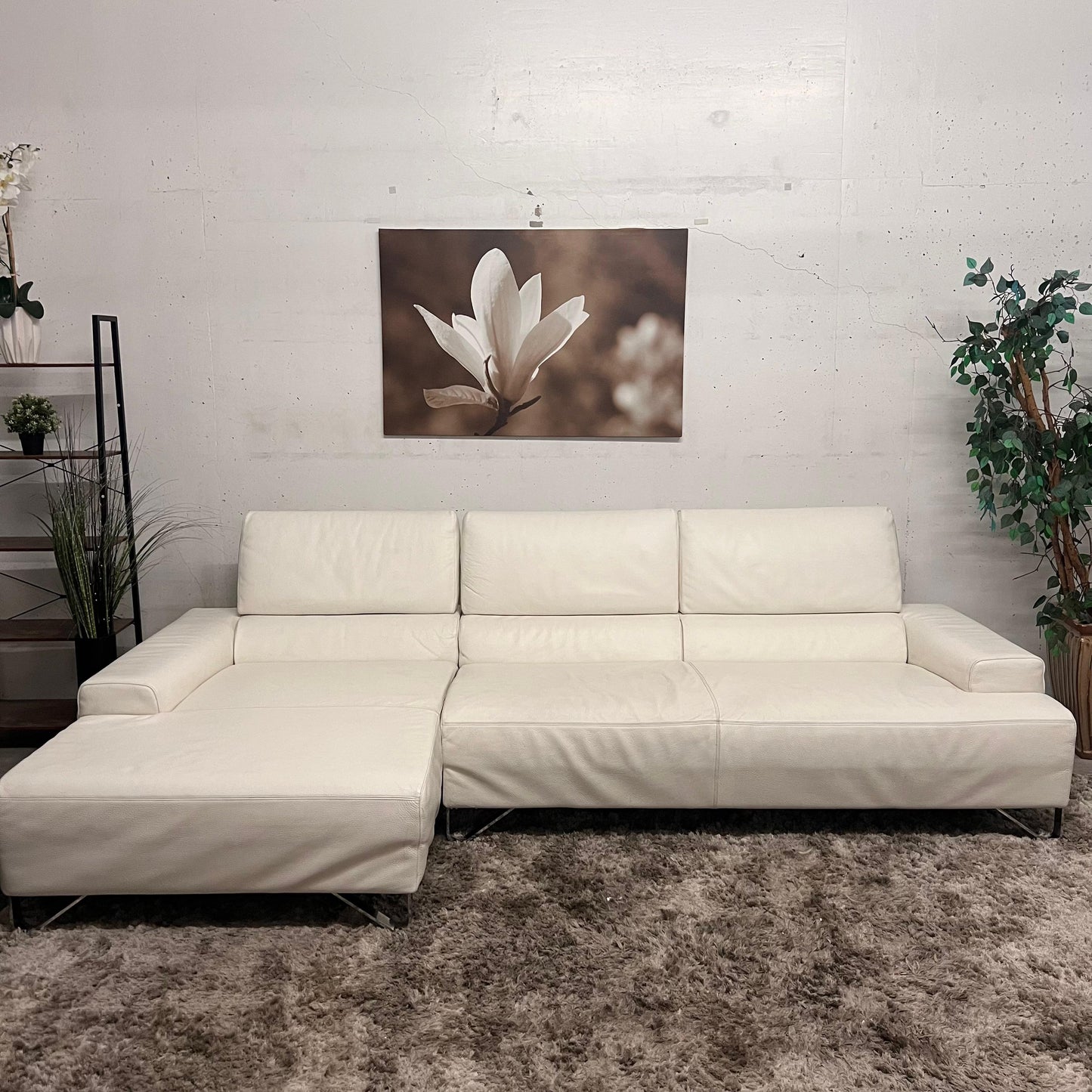 Natuzzi italia full grain leather sectional