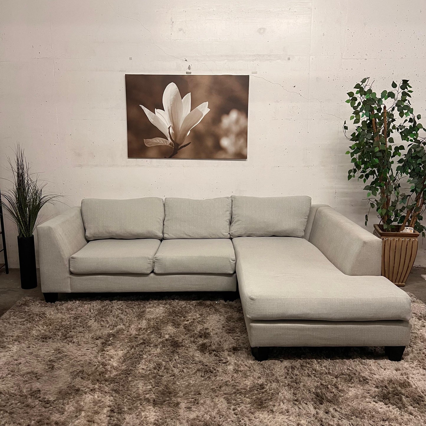 Stylus custom made sectional. L shaped sofa couch.