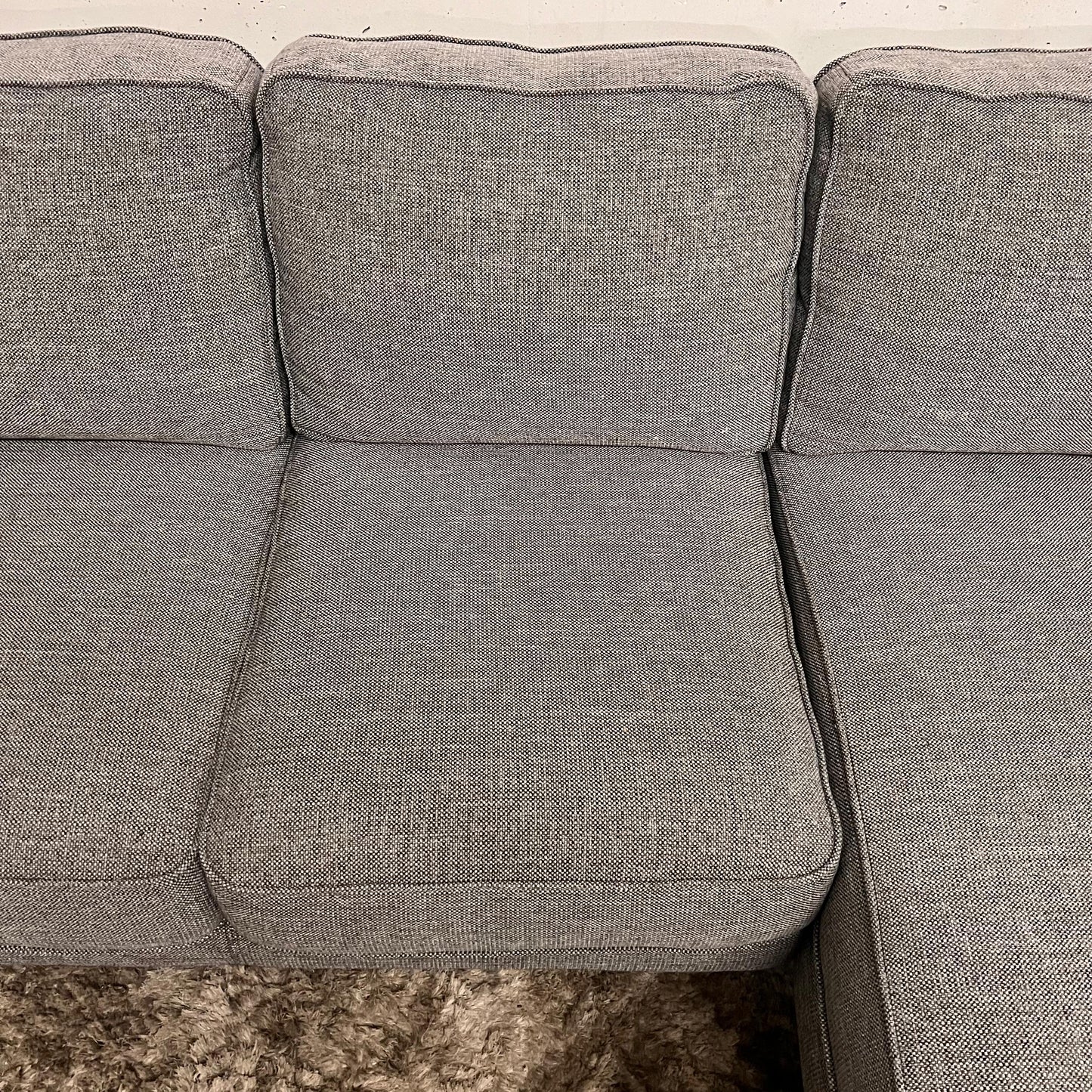 Q living MCM Sectional. L shaped sofa couch.