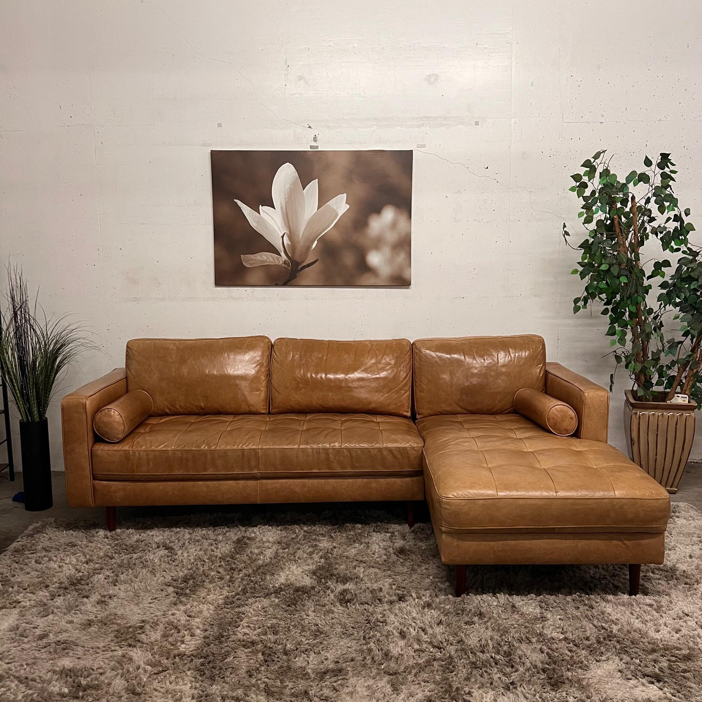 Structube kinsey leather sectional