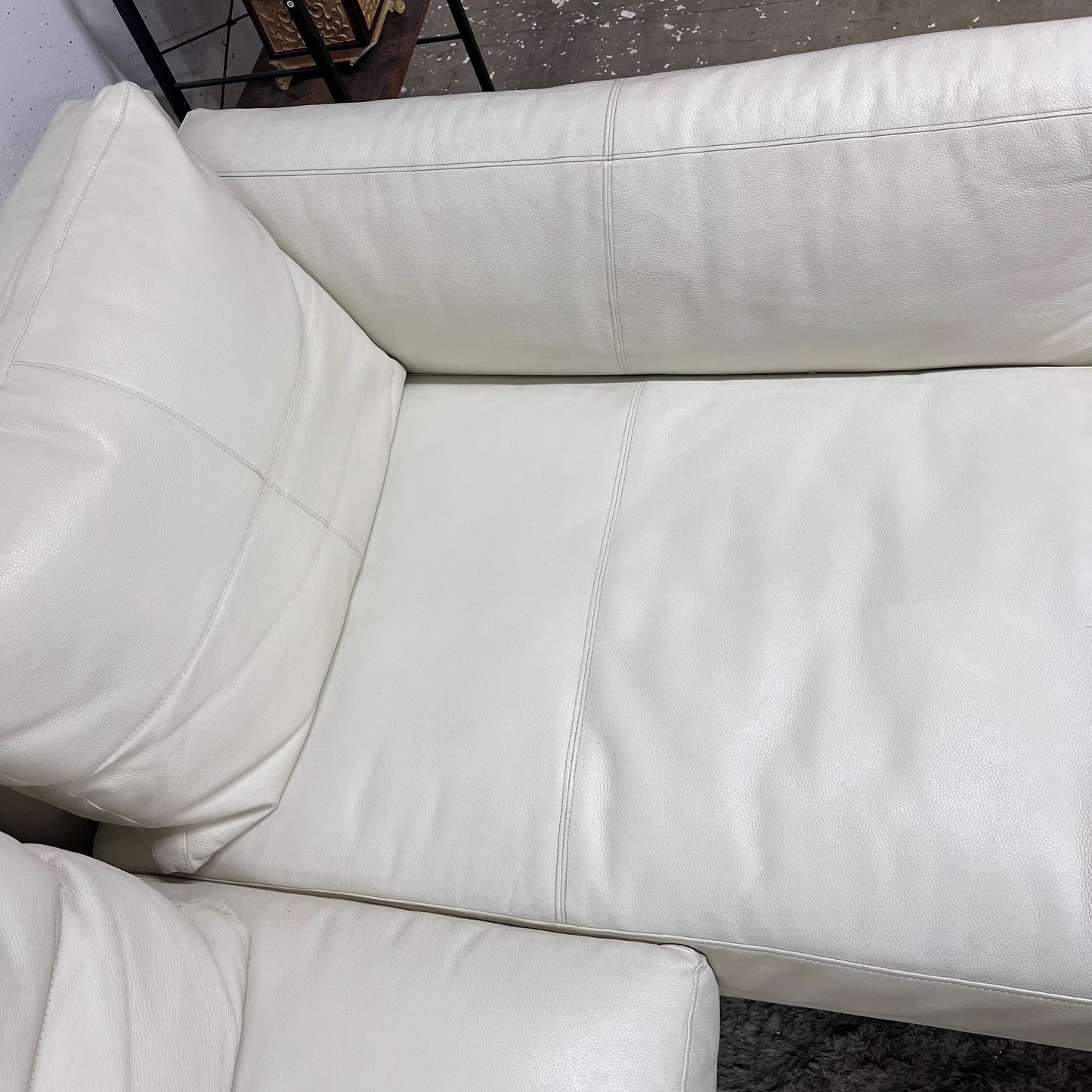 Sohome full grain leather sectional