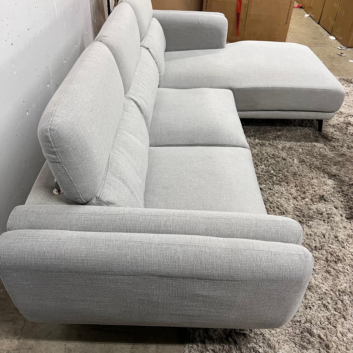 Fabric sofa. L shaped sofa couch. Delivery available