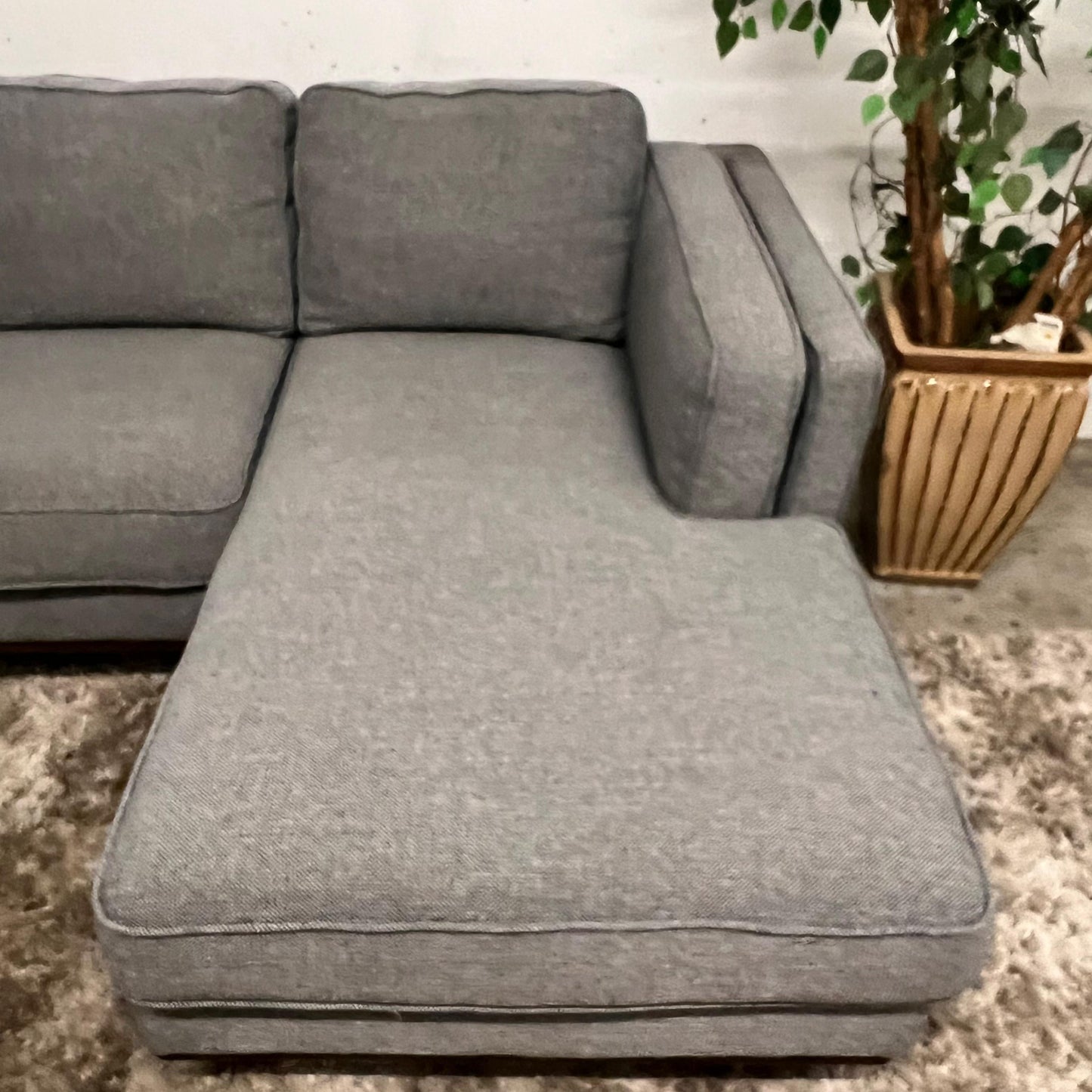 Q living MCM Sectional. L shaped sofa couch.