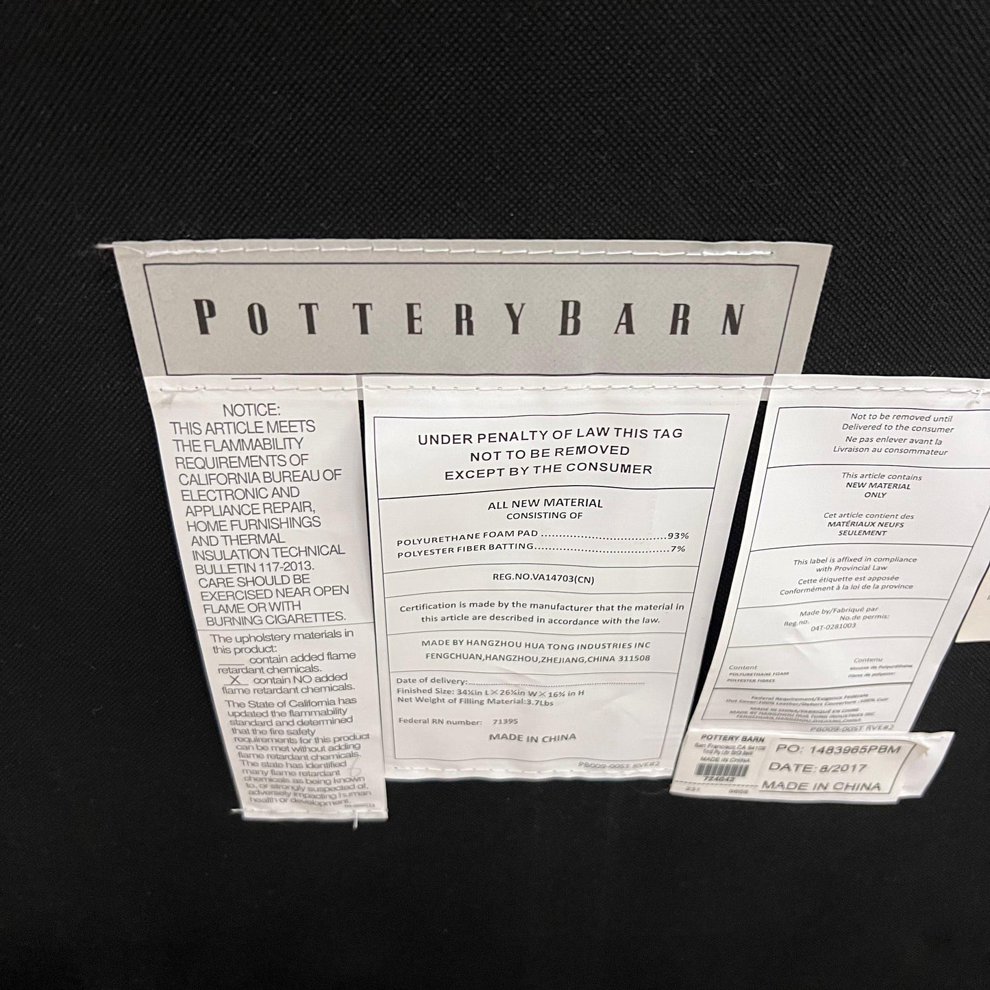 Pottery barn leather chair and a half.