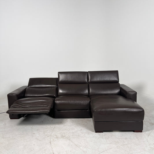 Natuzzi Editions Leather Recliner. reclining L shaped sofa couch. delivery available