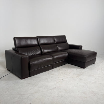 Natuzzi Editions Leather Recliner. reclining L shaped sofa couch. delivery available