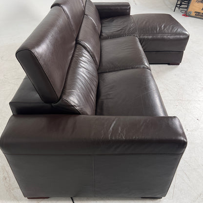 Natuzzi Editions Leather Recliner. reclining L shaped sofa couch. delivery available