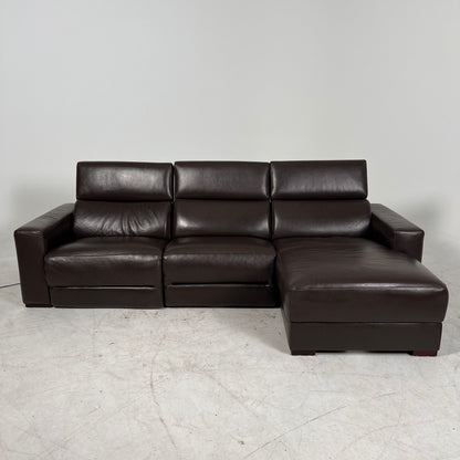 Natuzzi Editions Leather Recliner. reclining L shaped sofa couch. delivery available