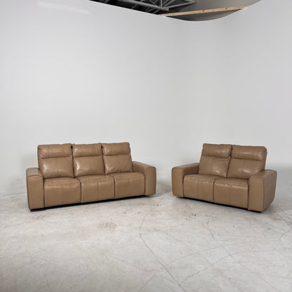 Elran Leather Sofa and Loveseat. 3+2 couch set. delivery available