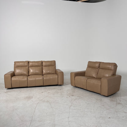 Elran Leather Sofa and Loveseat. 3+2 couch set. delivery available