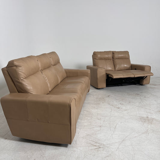 Elran Leather Sofa and Loveseat. 3+2 couch set. delivery available