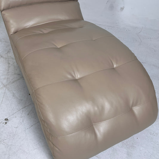 Genuine Leather Lounge. Beige Chaise. delivery available