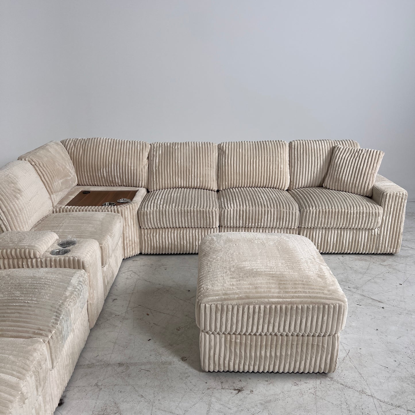 Giant Modular Sectional. reconfigurable sofa couch.
