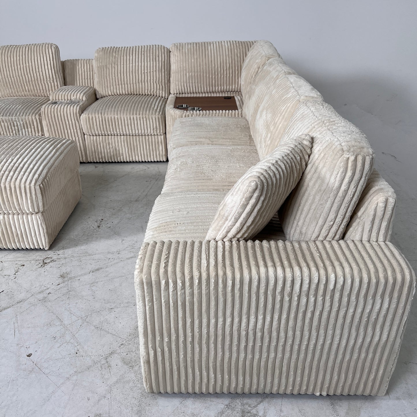 Giant Modular Sectional. reconfigurable sofa couch.