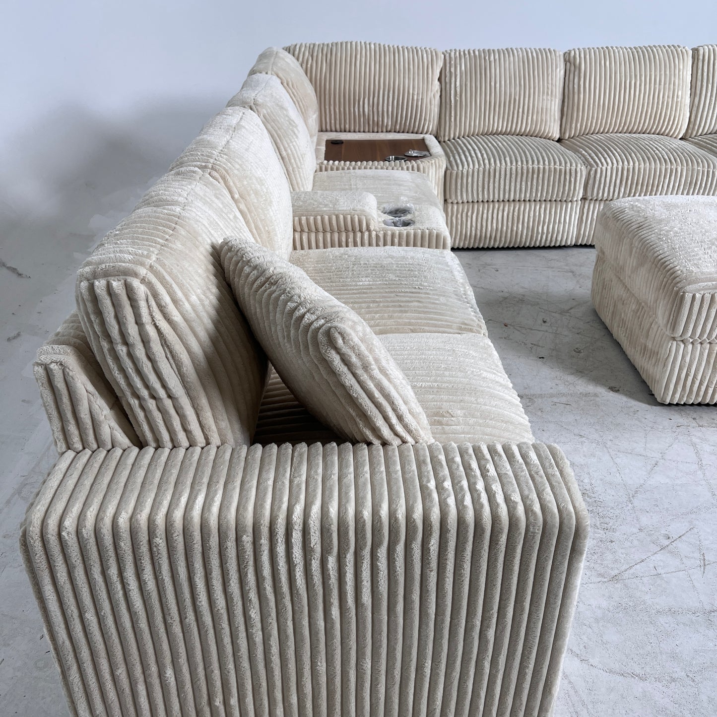 Giant Modular Sectional. reconfigurable sofa couch.