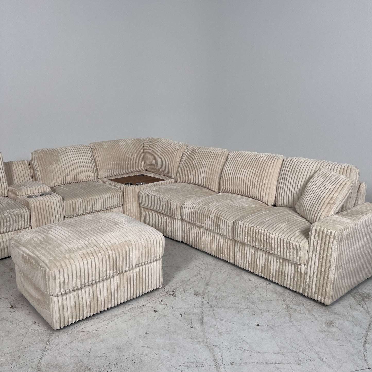 Giant Modular Sectional. reconfigurable sofa couch.