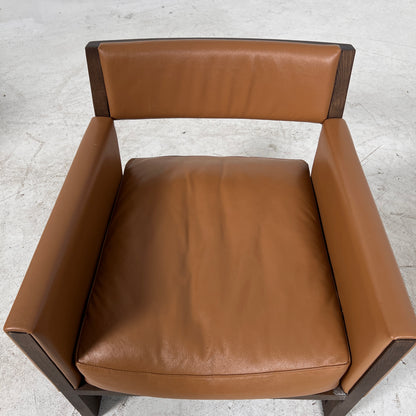 Matching Mid Century Modern Chairs. Cognac Armchairs. Delivery Available