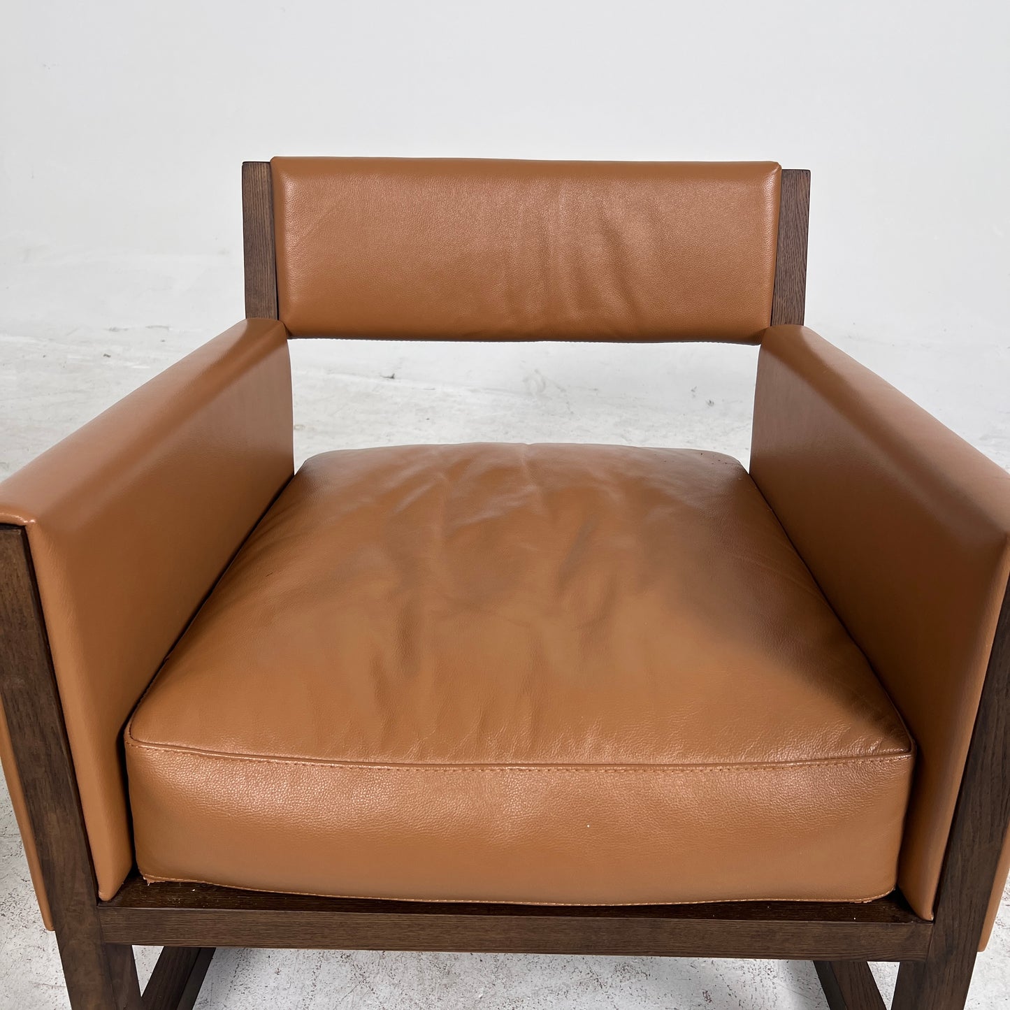 Matching Mid Century Modern Chairs. Cognac Armchairs. Delivery Available