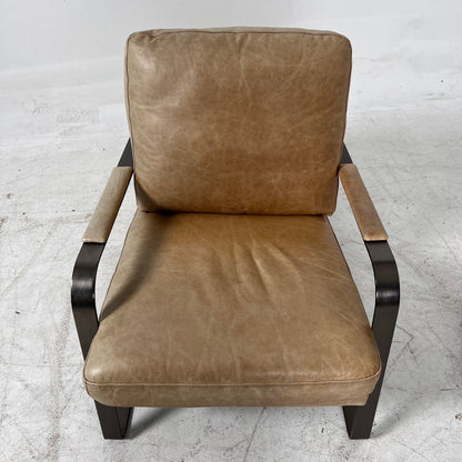 Pair or leather Chairs. Mid century modern armchairs. delivery available