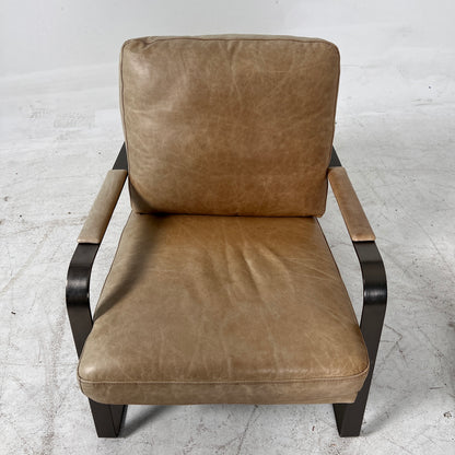 Pair or leather Chairs. Mid century modern armchairs. delivery available