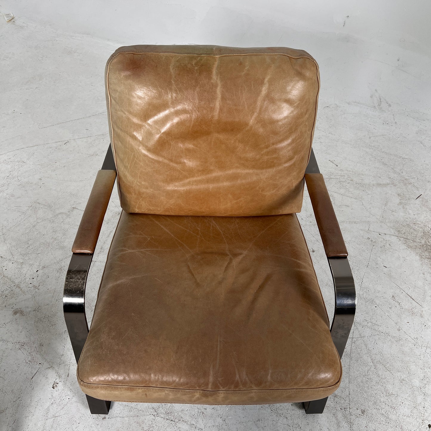 Pair or leather Chairs. Mid century modern armchairs. delivery available