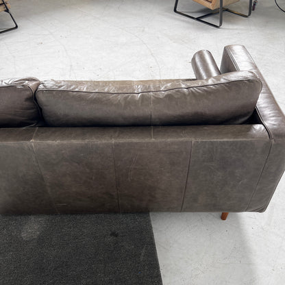 Mid century Modern Sofa. Structube Kinsey leather couch. delivery available
