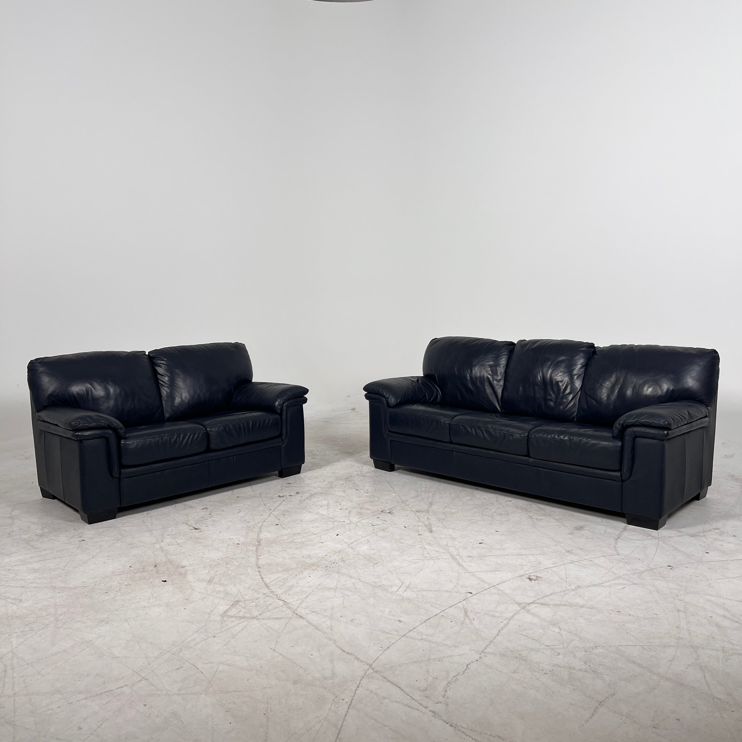 Scan Design Leather sofa Set. 3+2 couch loveseat set. delivery available