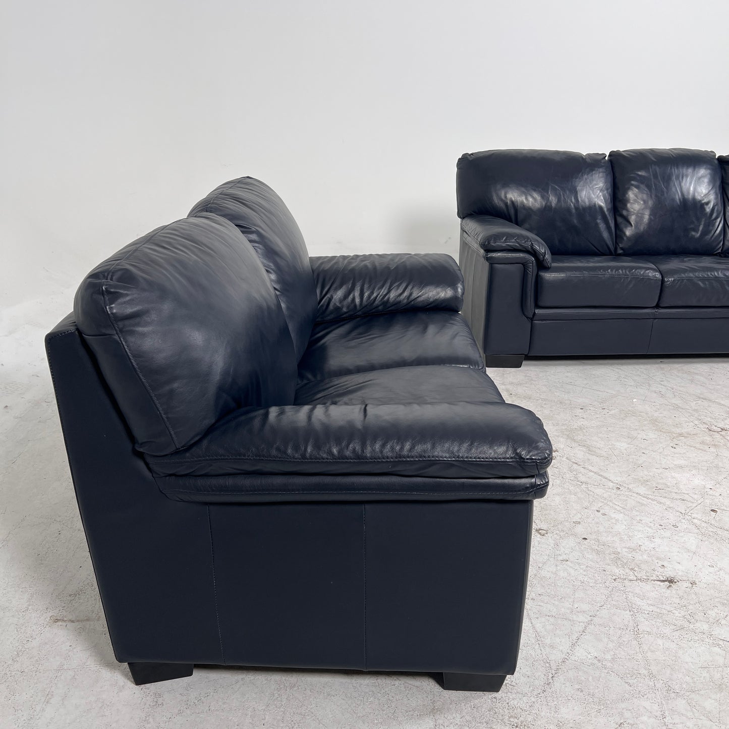 Scan Design Leather sofa Set. 3+2 couch loveseat set. delivery available