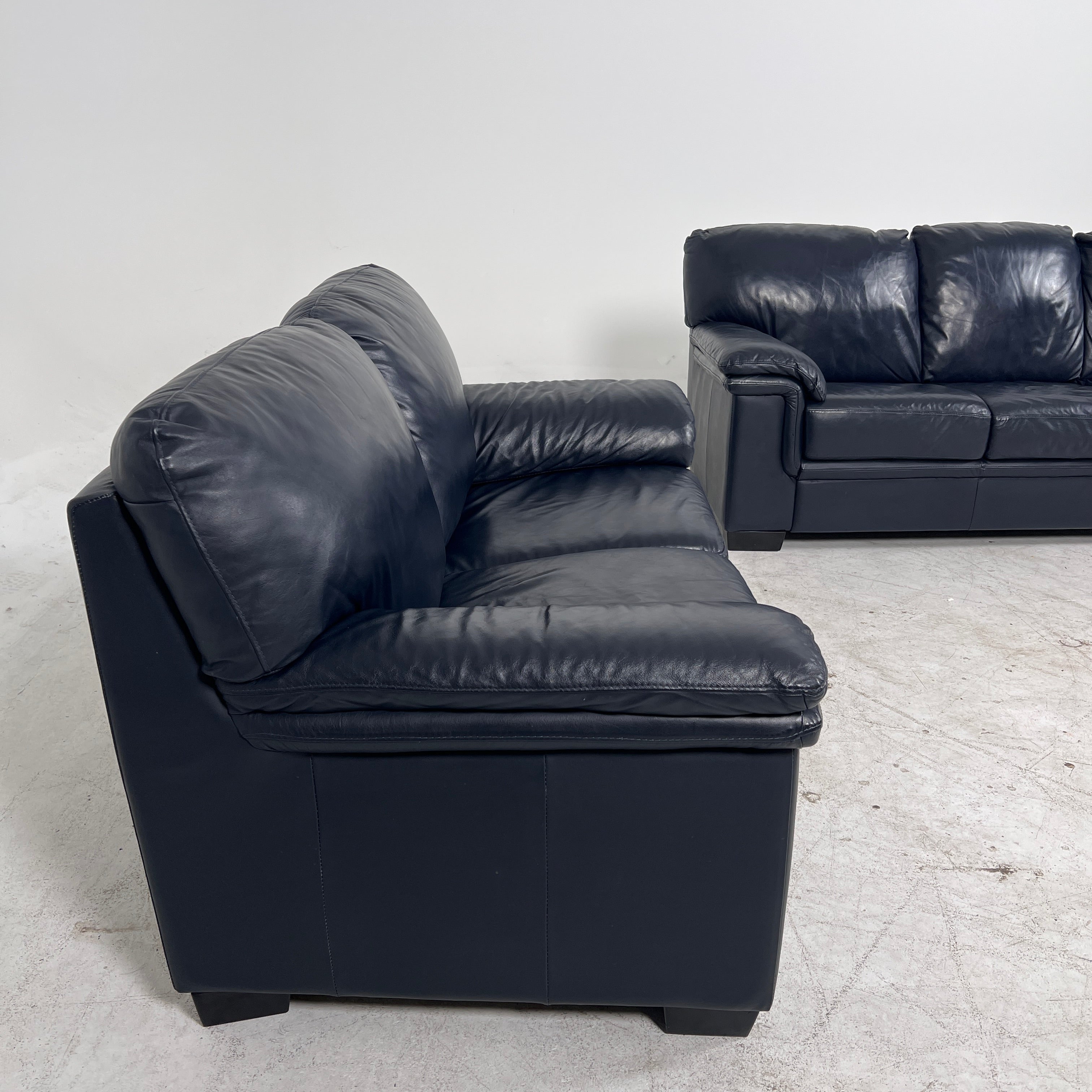 Scan Design Leather sofa Set. 3+2 couch loveseat set. delivery available