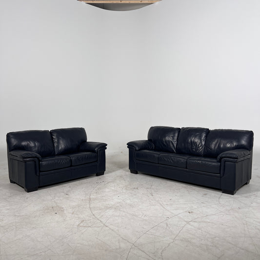 Scan Design Leather sofa Set. 3+2 couch loveseat set. delivery available