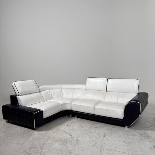 Leather Sectional. High end Curbed L shaped sofa couch. delivery available