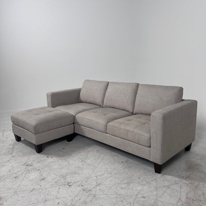 Thomasville 3 seater sofa + ottoman. Fabric couch. delivery available