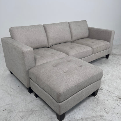 Thomasville 3 seater sofa + ottoman. Fabric couch. delivery available