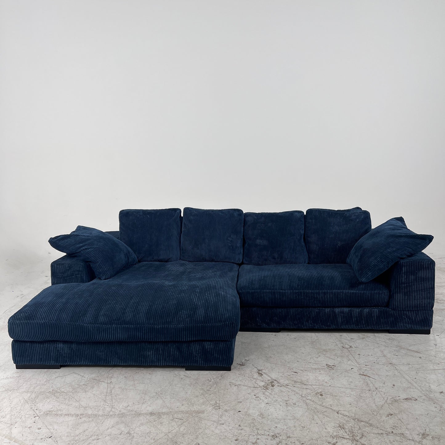 Moe's plunge sectional. Reversible L shaped sofa couch.