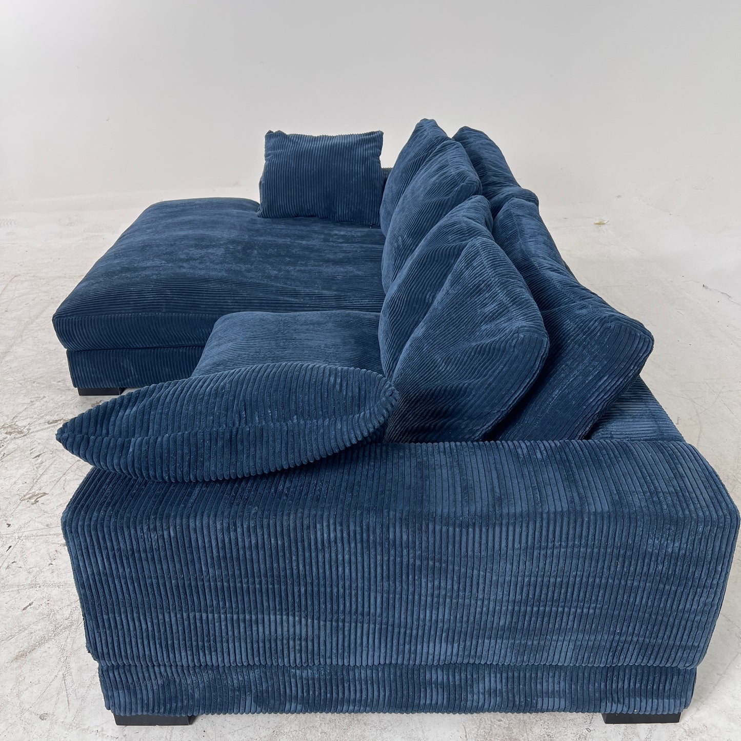 Moe's plunge sectional. Reversible L shaped sofa couch.
