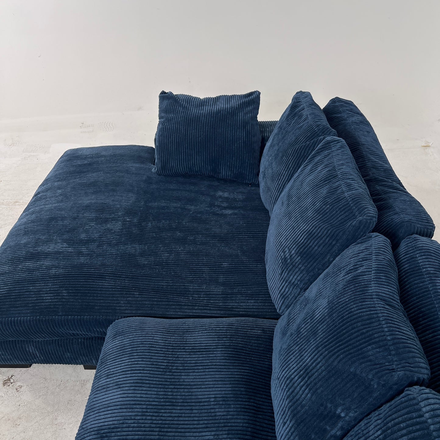 Moe's plunge sectional. Reversible L shaped sofa couch.