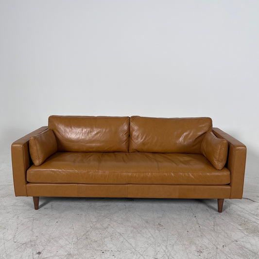 Mercana Elton . 3 seater real leather couch.