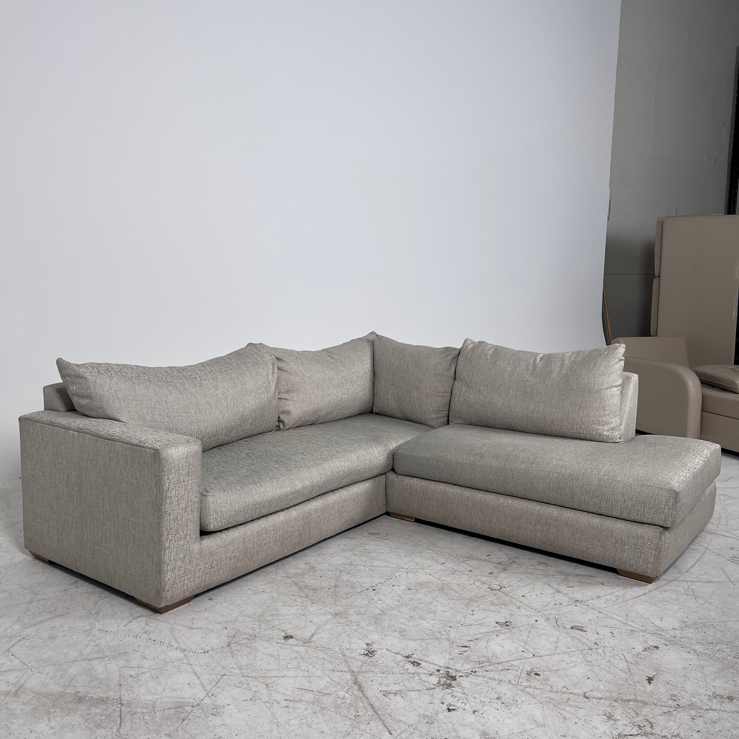 Fabric sectional. 2 piece L shaped sofa couch. delivery available