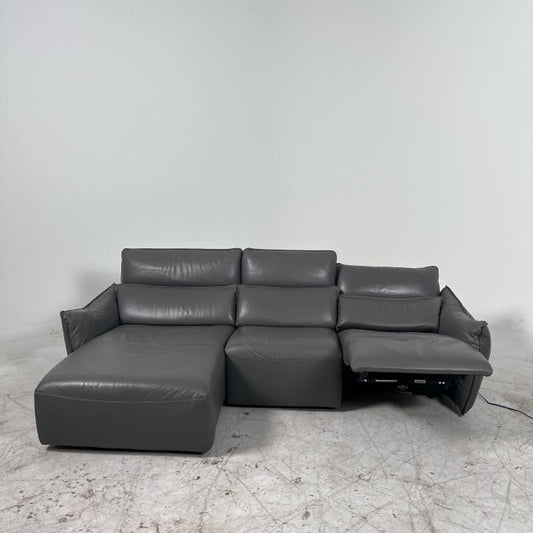 Natuzzi Leather Sectional. Reclining L shaped sofa couch. delivery available