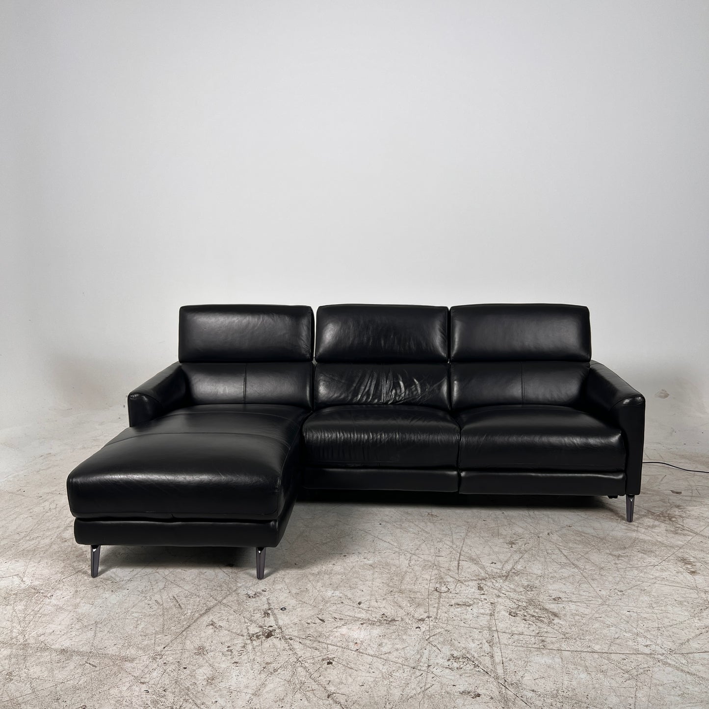Leather Reclining sectional. Power reclining sofa couch. Delivery available