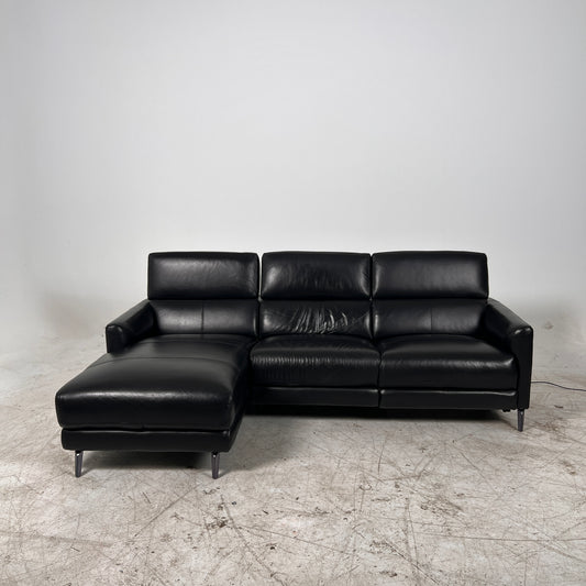 Leather Reclining sectional. Power reclining sofa couch. Delivery available