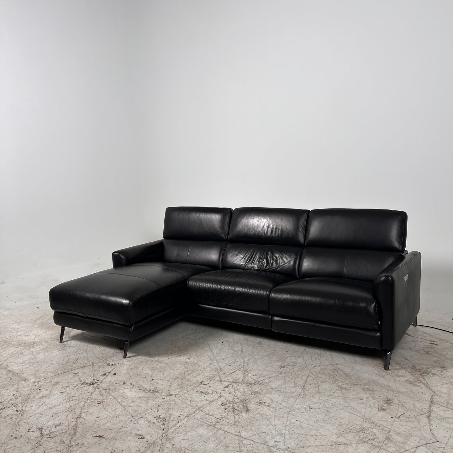 Leather Reclining sectional. Power reclining sofa couch. Delivery available