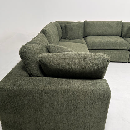 New CasaBella Cloud sectional. Linen modular L sofa couch. delivery available